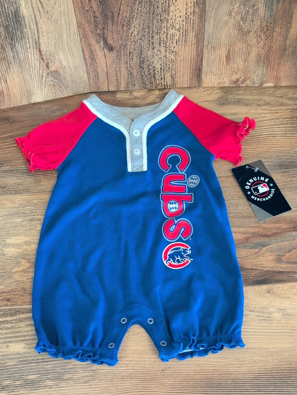 Chicago Cubs One Piece Baby Red Blue Outfit Multiple Sizes NWT (A1)